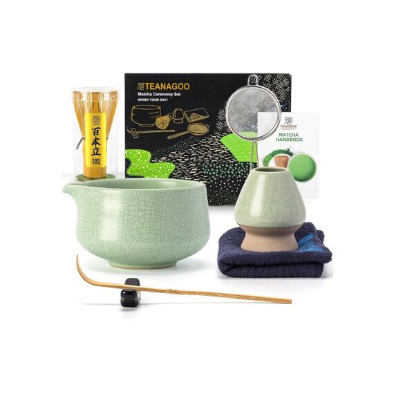 Teanagoo Matcha-Set, 7teilig Hellgrün