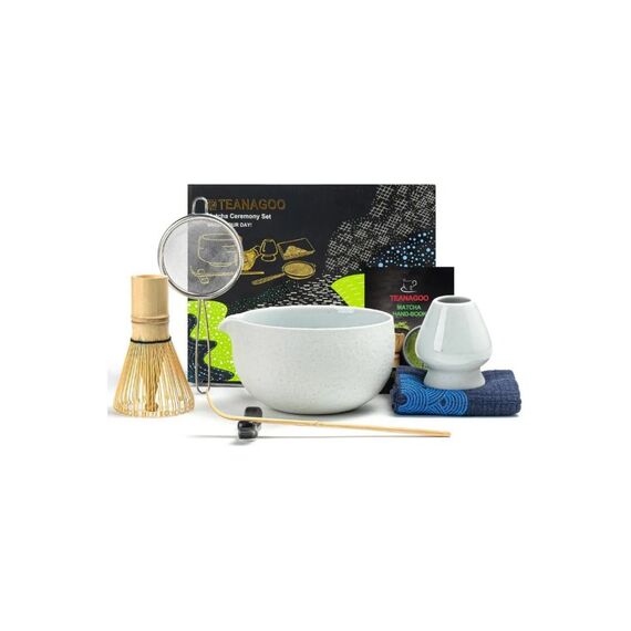 Teanagoo Matcha-Set, 7teilig mit Ausgiesschale