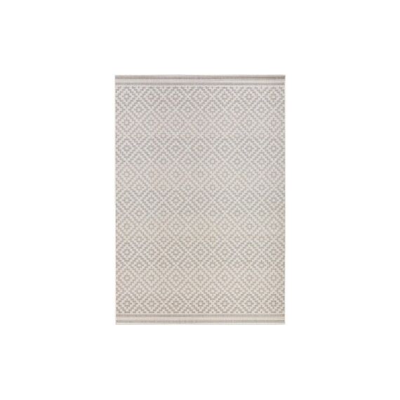Hanse Home In & Outd. Teppich Meadow Raute 100% Polypropylen, 80 x 150 cm, Grey/Cream