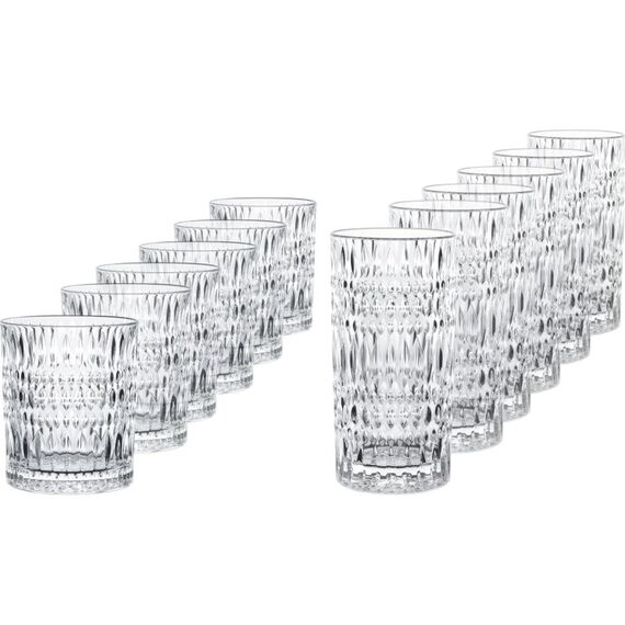 Nachtmann Ethno Cocktail Bar Glas Set 12-tlg. 6xBecher, 6xLongdrink