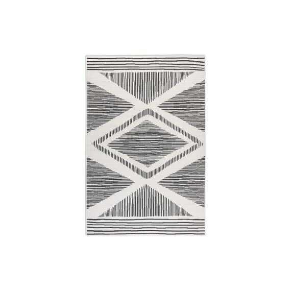 Elle Decoration Teppich Rhombus 120 x 170 cm, Black