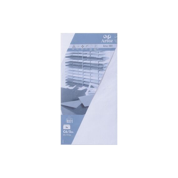 Artoz Couvert C6/5 blütenweiss 100 gm2, 5 Stück