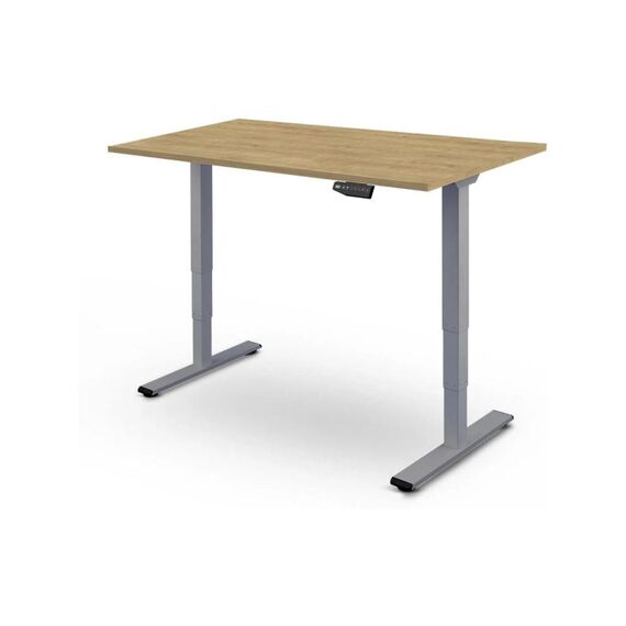 Contini Tisch höhenverstellbar Eiche Tischplatte 1.8x 0.8 m, Gestell grau