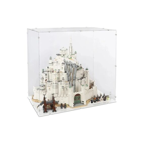iDisplayit Acryl-Display LEGO 11377 Herr der Ringe Minas Tirith, Mit weissem Boden