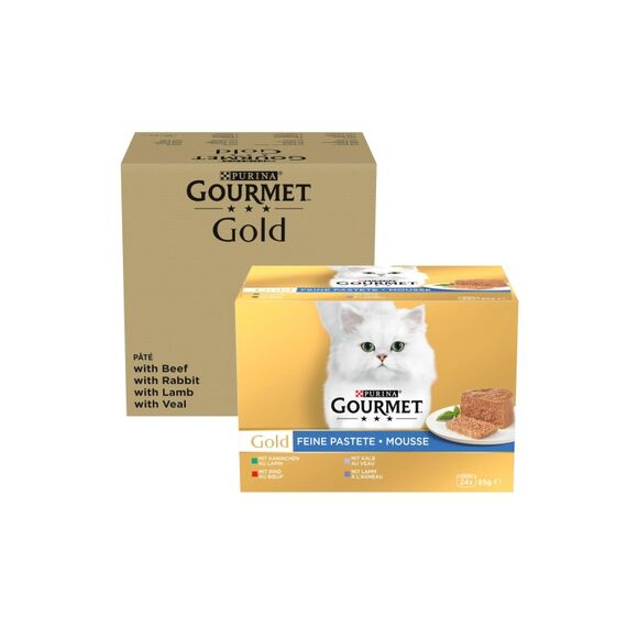Purina Gourmet Gold Feine Pastete Fl. 96x85g KIT inkl. Gourmet Gold 24x85g
