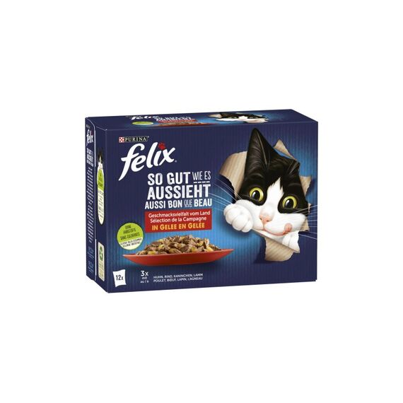 Felix Nassfutter So gut wie es aussieht Huhn/Rind/Kaninchen/Lamm, 12x85