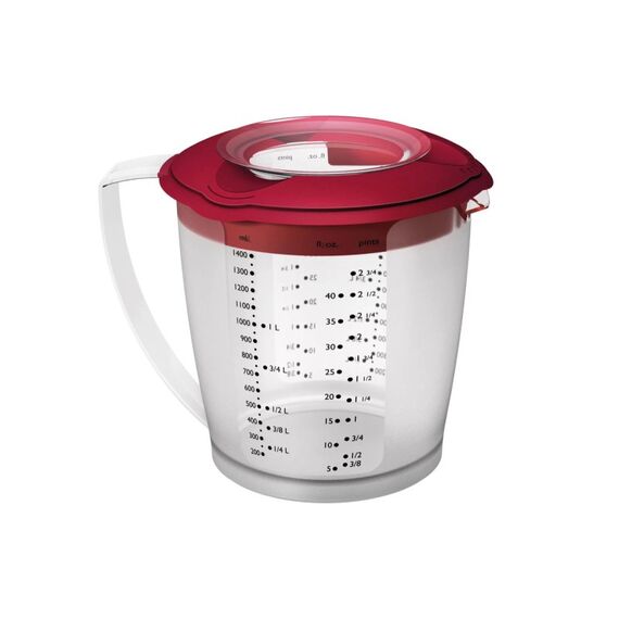 Westmark Rührbecher m. Deckel Helena, rot, D14.8, H15cm, 1.4 lt