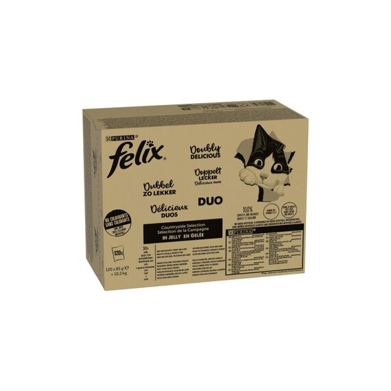 Felix Nassfutter AGAIL Doppelt lecker Fleisch, 120 x 85 g