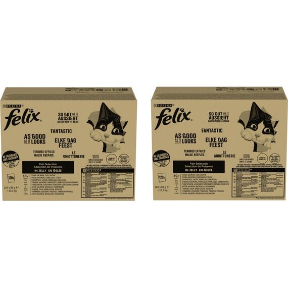 Felix AGAIL Fisch 2x120x85g Thunfisch, Lachs, Kabeljau, Seelachs