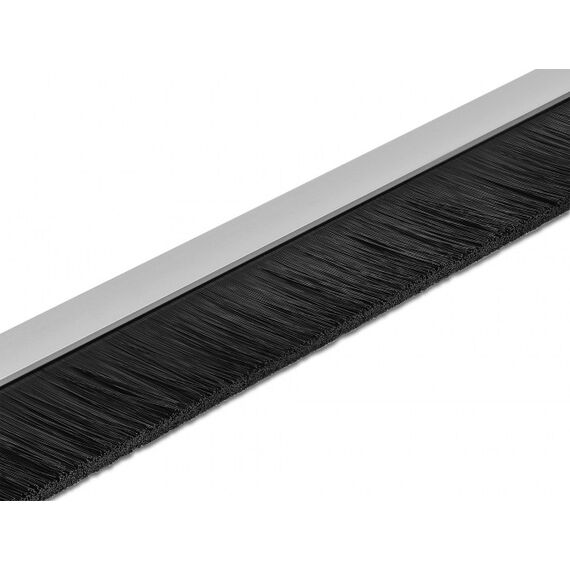 DeLOCK Bürstenstreifen 40 mm mit Alu-Profil gerade - Länge 1 m