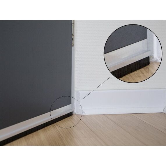 DeLOCK Bürstenstreifen 40 mm mit Alu-Profil gewinkelt - Länge 1 m, 6 image