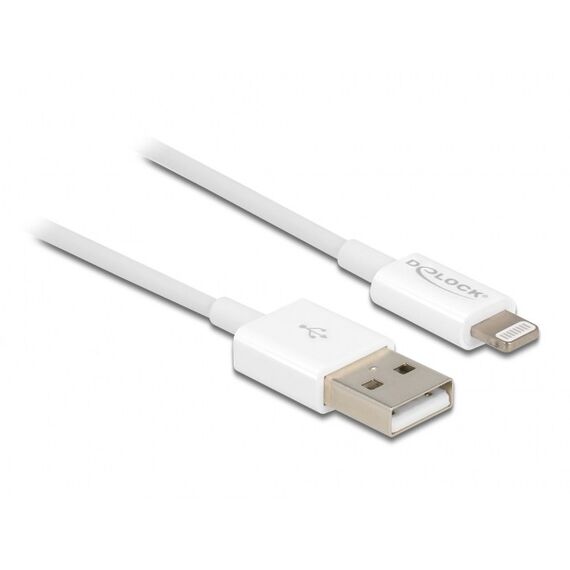 DeLOCK USB Daten- und Ladekabel für iPhone, iPad, iPod weiß 15 cm