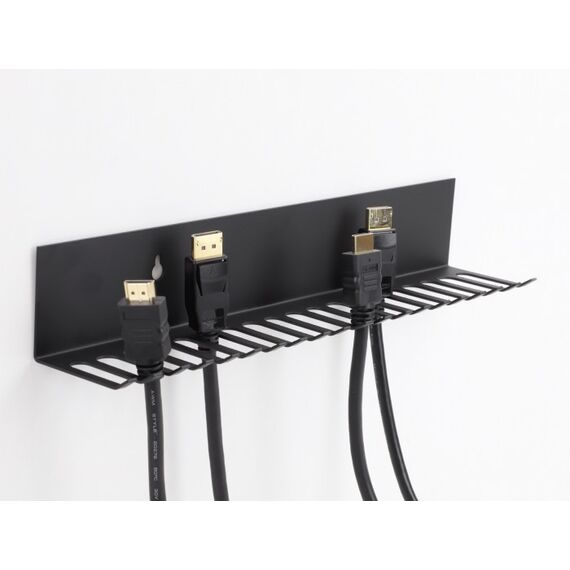 DeLOCK Cable holder 318 x 65 mm for wall mounting black