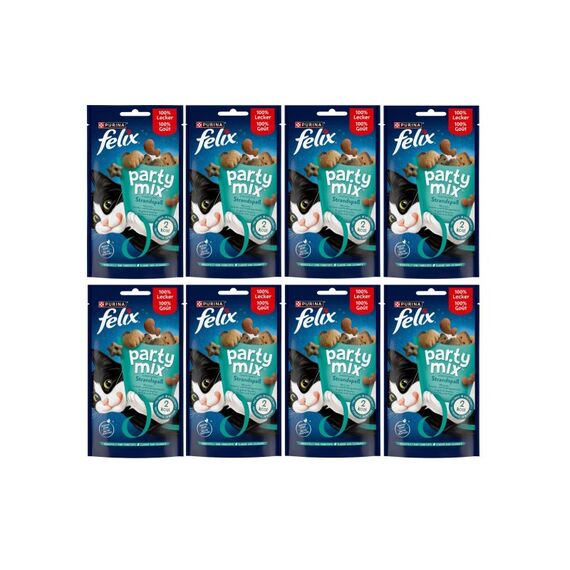 Felix Katzen-Snack Party Mix Seaside 8 x 60 g