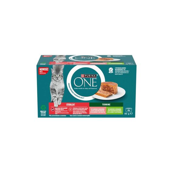Purina One Terrinen Sterilcat Lachs 4x85g