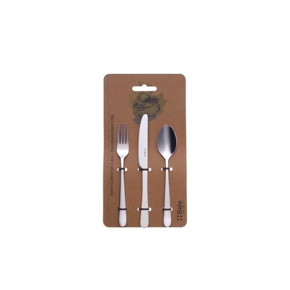 Sola Basic Alpha Eventbesteckset 3tlg 3-teilig, poliert