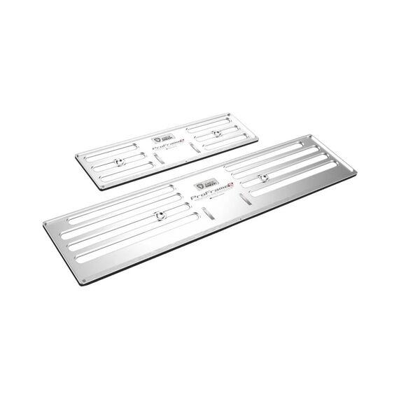 ProFrame 2, Nummernrahmen Set,Aluminium Phantom Silver, 30 x 8 cm / 50 x 11 cm