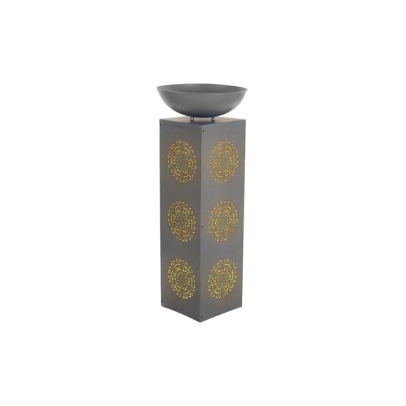 EASYmaxx LED-Dekosäule Beton Beton-Optik Mandala 87cm