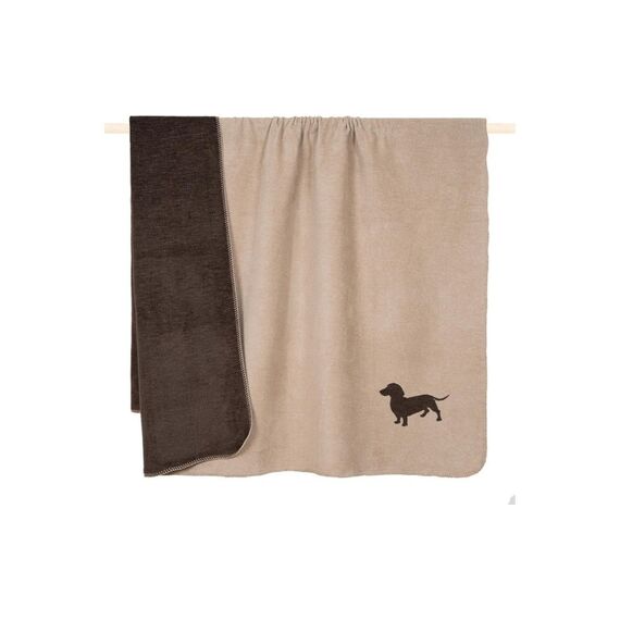 pad  Decke, Cozy Up taupe-brown dog, 150 x 200 cm