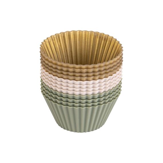 Dr. Oetker Holiday Joy Muffinförmchen 12 Stück, gold, grün, beige, Silikon