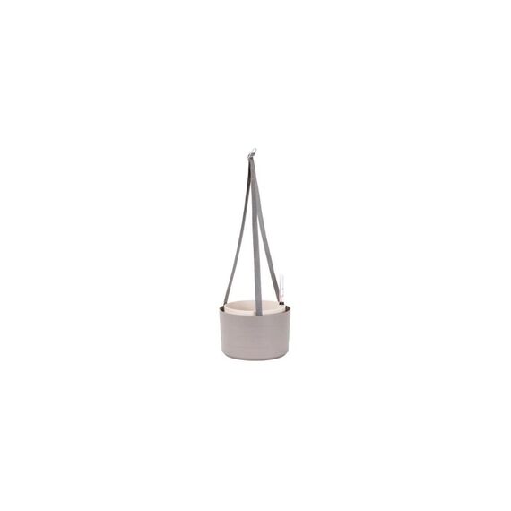 Plastia Bewässerungshängeampel Berberis 26 cm drei Bänder  Farbe taupe + elfenbein
