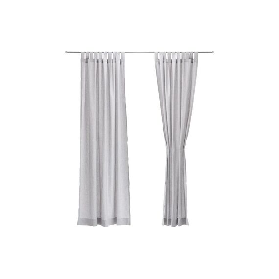 URBANARA Vorhang 2er-Set Tolosa Hellgrau 140x245cm