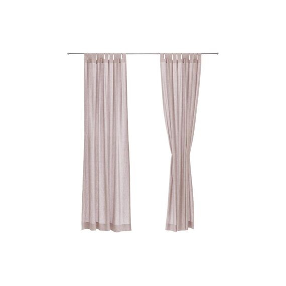 URBANARA Vorhang 2er-Set Tolosa Blasses Rosa 140x320cm