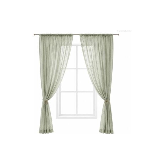 URBANARA Vorhang 2er-Set Mafalda Nova Weiss 140x245cm