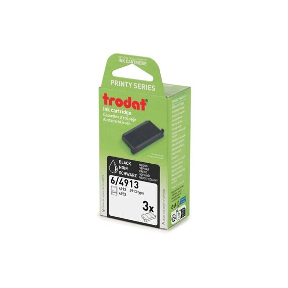 Trodat Ersatzkissen 6/4913 schwarz, 3 Stk Zu Printy  4912 ,  4912 Typomatic