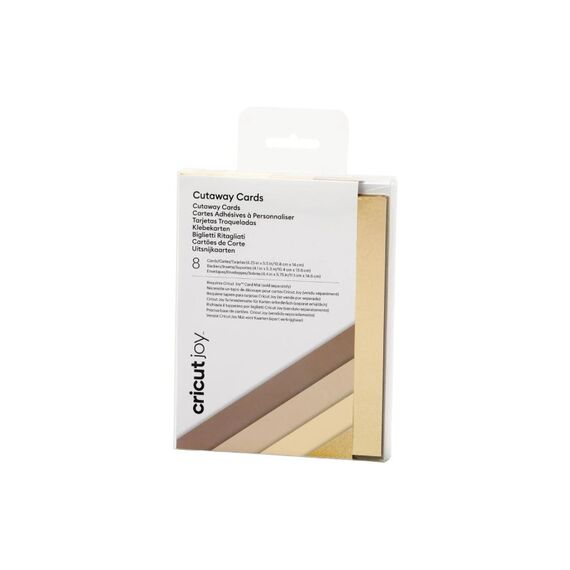 Cricut Kartensets Joy cut-away neutral 8 Karten mit Couvert, 10.8 x 14 cm