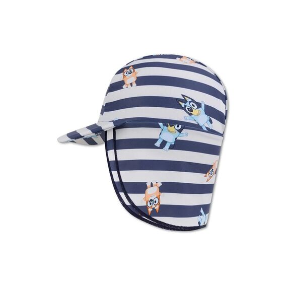 Swim Essentials UV-Mütze Bluey blau gestreift, Gr. 2, 1-2 Jahre