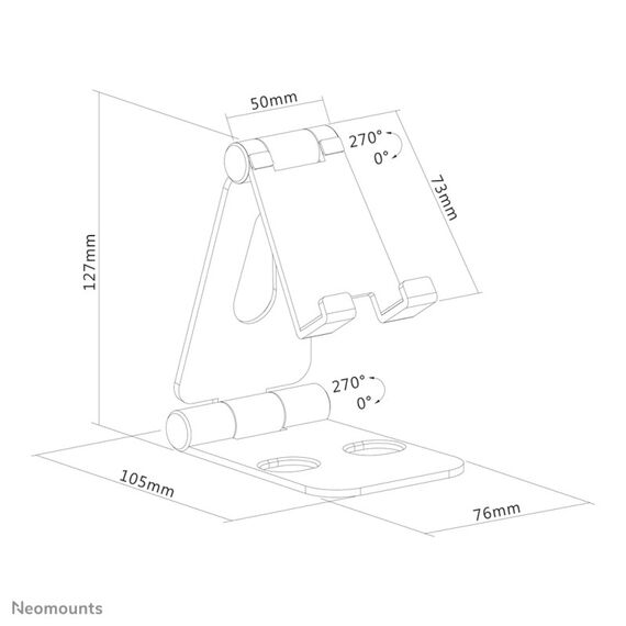 Neomounts DS10-160SL1 Telefon-Ständer bis zu 7" - faltbar - universal, 12 image