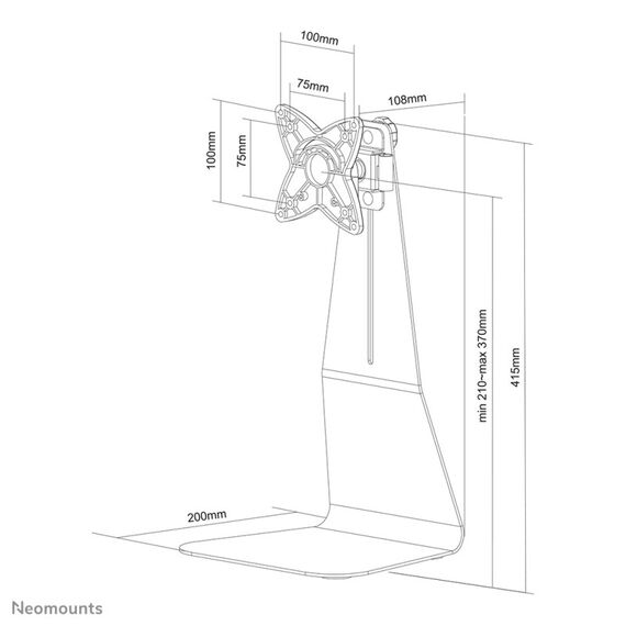 Neomounts FPMA-D850BLACK Monitor-Ständer 10-27", 5 image