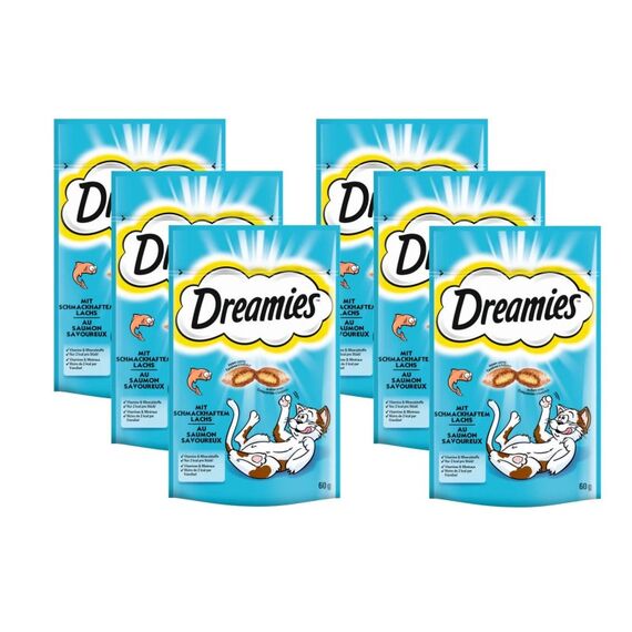Dreamies Snack mit Lachs 6x60g