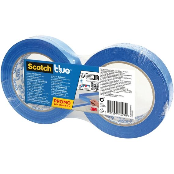 ScotchBlue Malerabdeckband,24 mm x 41 m Multi-Surface