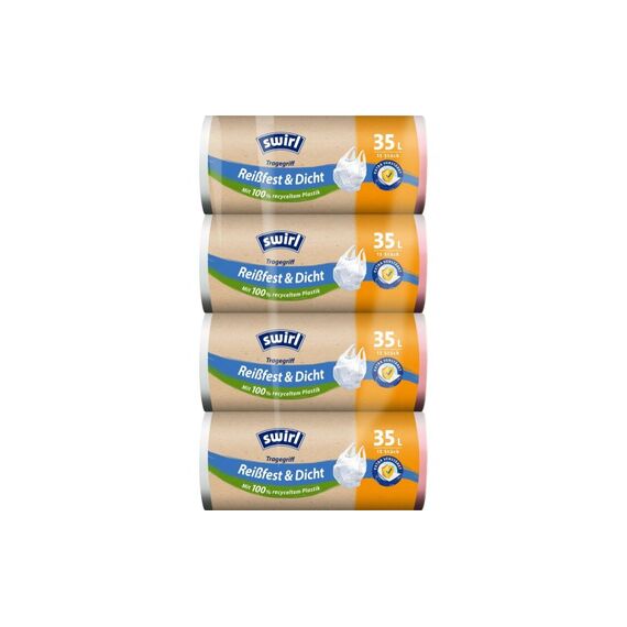 Swirl Müllbeutel 35l, 4er Tragegriff, 35l, 4er Pack