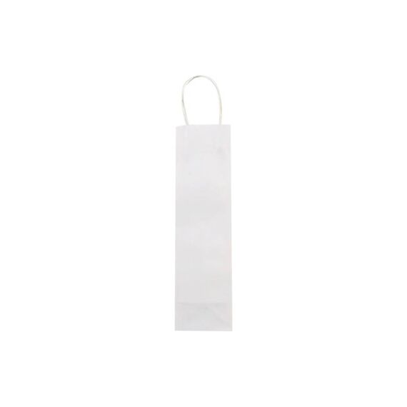 Folia Papiertüten Flaschentasche weiss 6 Stück, 12 x 10 x 36 cm