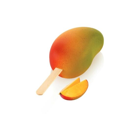 Silikomart Silikonform für Eis - Mango Set 2 Formen a je 6 Mulden ink. Holzstäbchen
