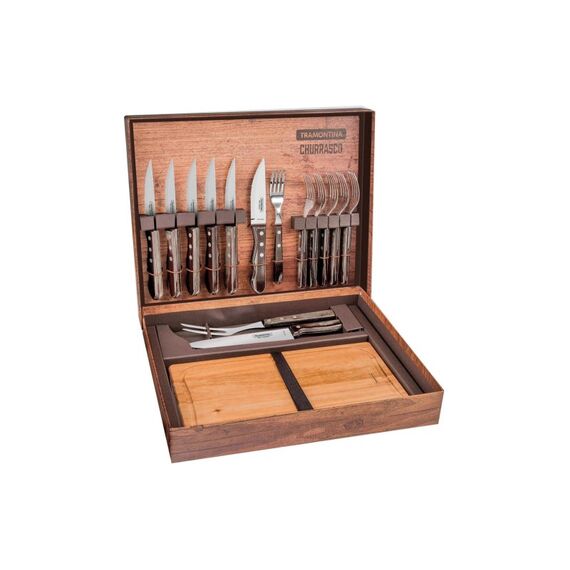 Tramontina JUMBO BBQ-Koffer, Grillset 15-teiliges Set