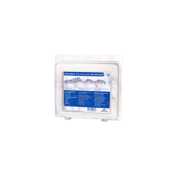 Universalnetz PP 1.5mm/1x3m weiss MW 30mm, knotenlos