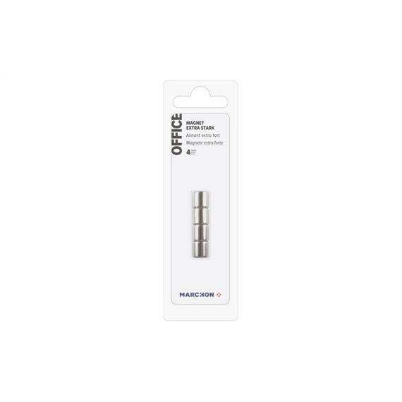Office Magnet aus Stahl rund extra stark, 4 Stk.