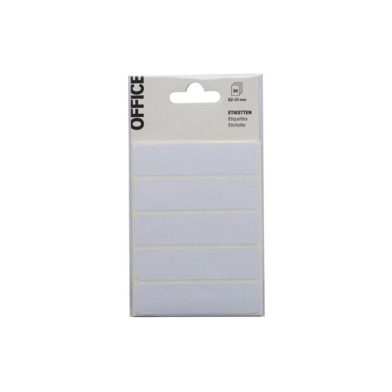Office Etiketten weiss 82x21mm 30Stk.