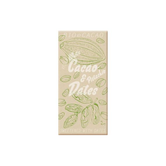BioeCacao Dattelschokolade White Pistachio 90 g