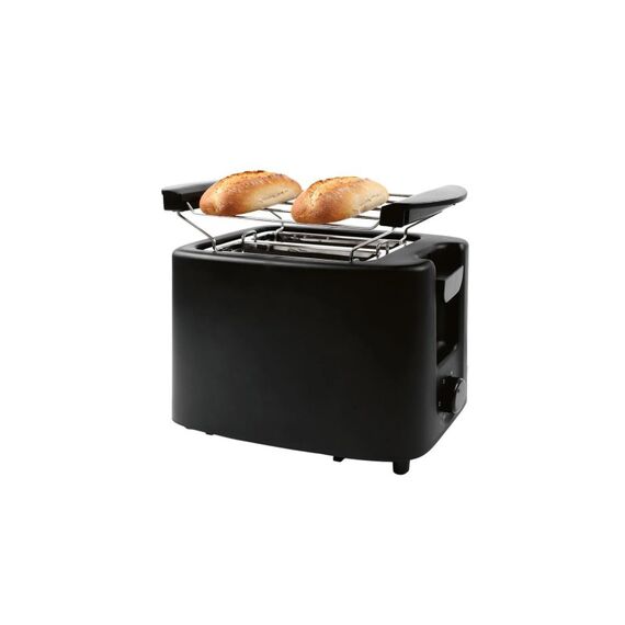 GOURMETmaxx Toaster 750W schwarz Kurzschlitz inkl. Brötchenaufsatz