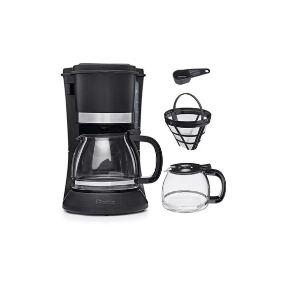 Barista Kaffeemaschine 900W schwarz 1,2l mit Glaskanne & Warmhaltefunktion