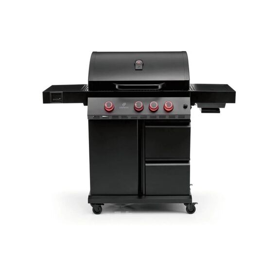 LANDMANN Gasgrill Cool Black 3.1 150cm, maxX Zone, Gusseisen, Warmhalterost
