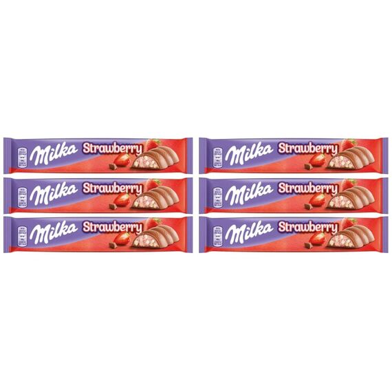 Milka Schokoladenriegel Erdbeer KIT 6 x 36.5 g