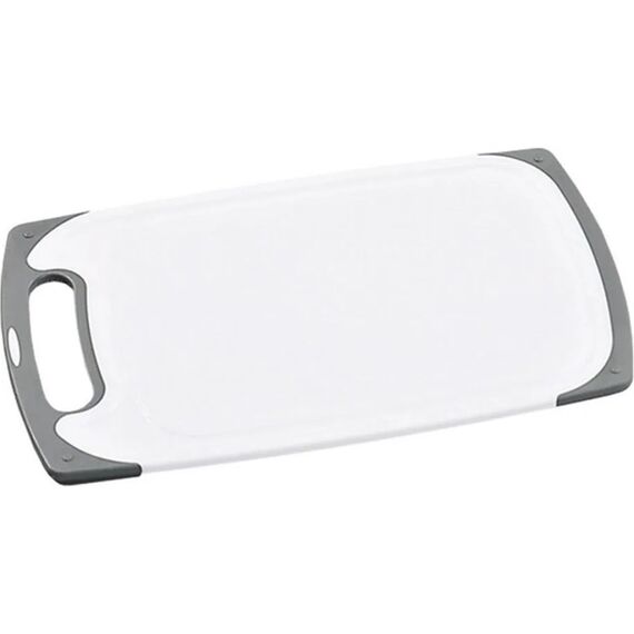 Kesper Schneidebrett mit Rutsch-Stopp PP/TPE, Weiss, 25 x 15 x 0.9 cm