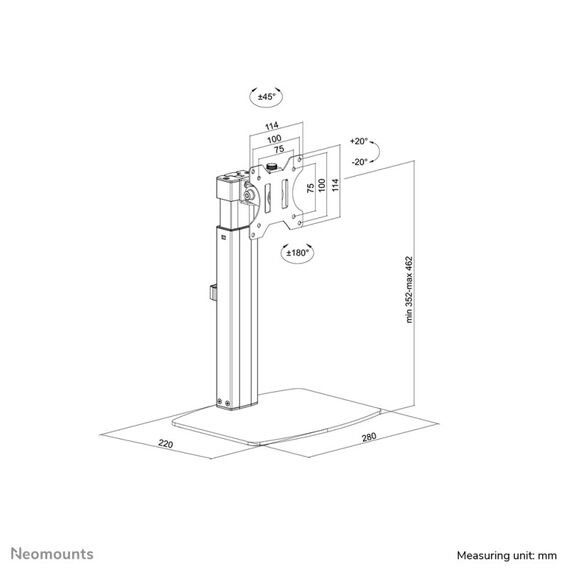 Neomounts FPMA-D865BLACK Monitor-Ständer 10-32" - Gasfeder, 12 image