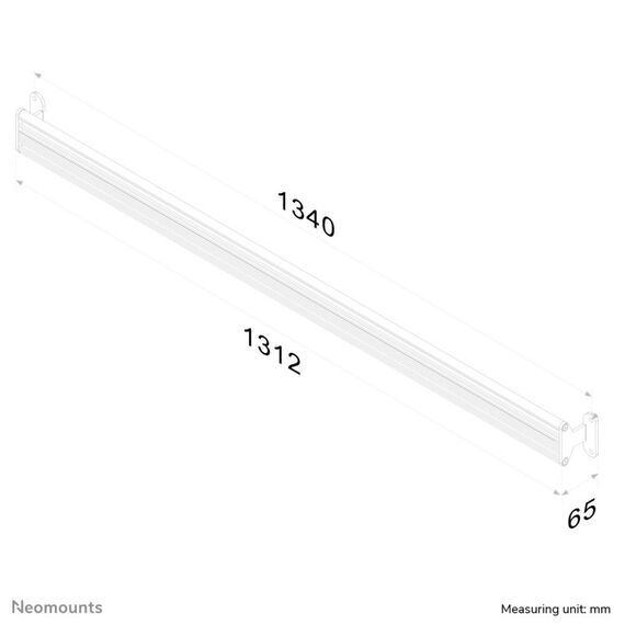 Neomounts FPMA-WTB100 Toolbar-Wandschiene 10-24", 2 image